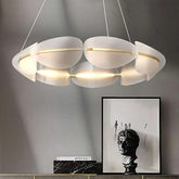 Segmented Circular Frame White LED Pendant Light - Clowas